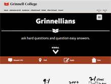 Tablet Screenshot of grinnell.edu